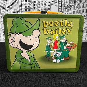 Beetle Bailey Metal Army Green Lunch Box 2002 Bosley Boxes Vintage Comic Themed